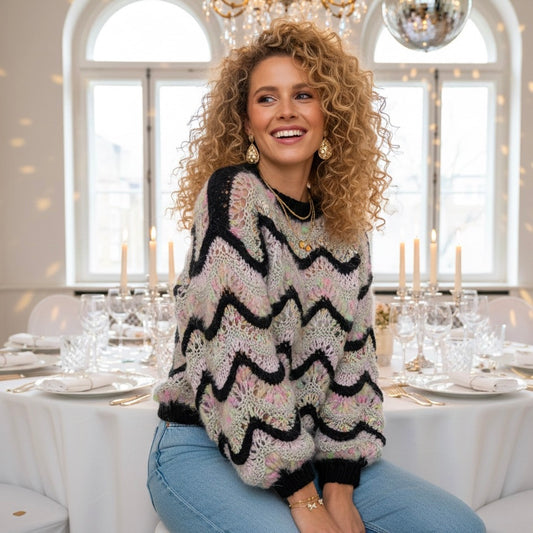 Strickset – MYPZ Wave Pullover Happy Black No.6 (ENG-NL-DE)