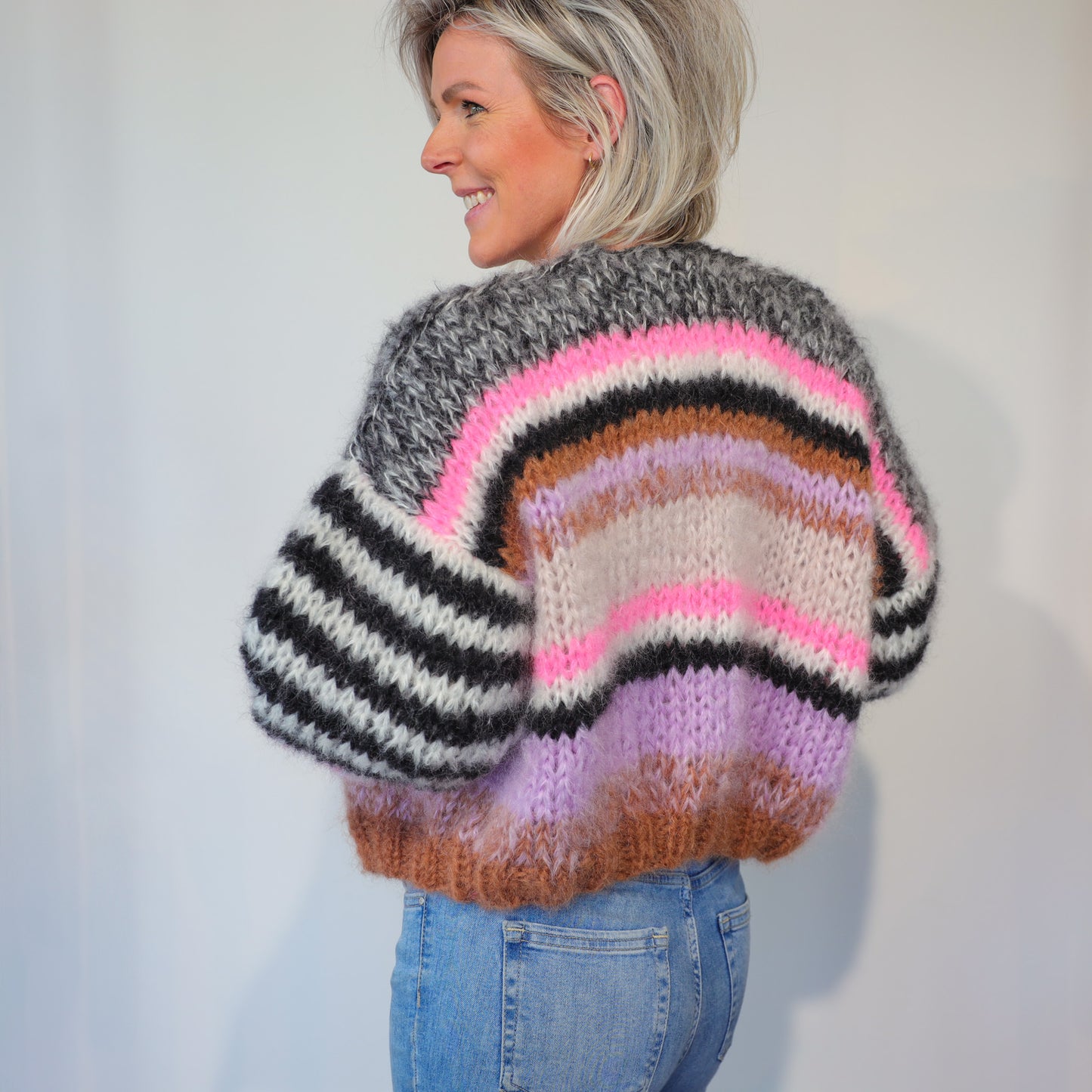 Strickanleitung – Short Chunky Mohair Cardigan Alex No.12 (ENG-NL-DE)