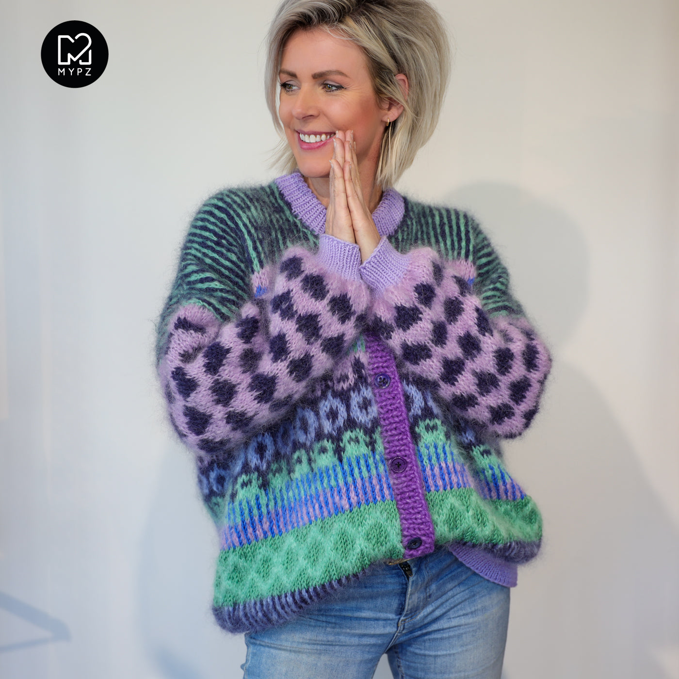 Strickset – MYPZ Cardigan True Blue No6 (ENG-NL-DE)