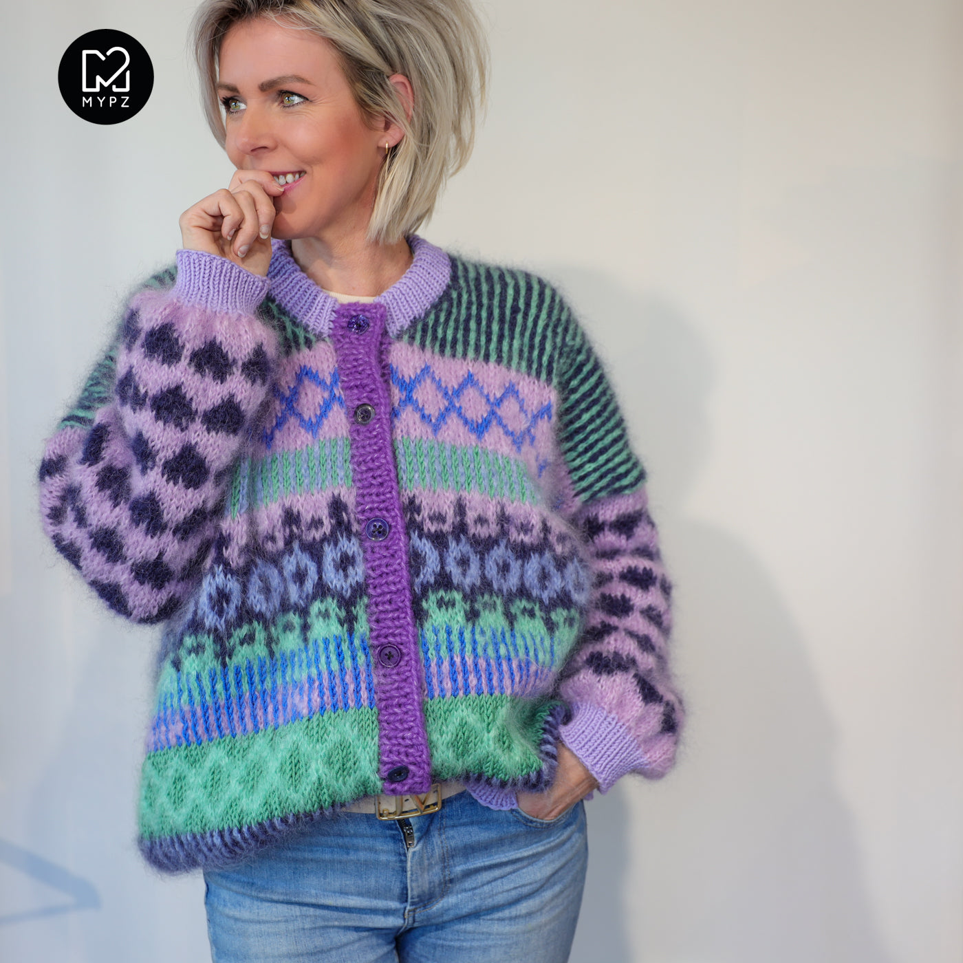 Strickset – MYPZ Cardigan True Blue No6 (ENG-NL-DE)