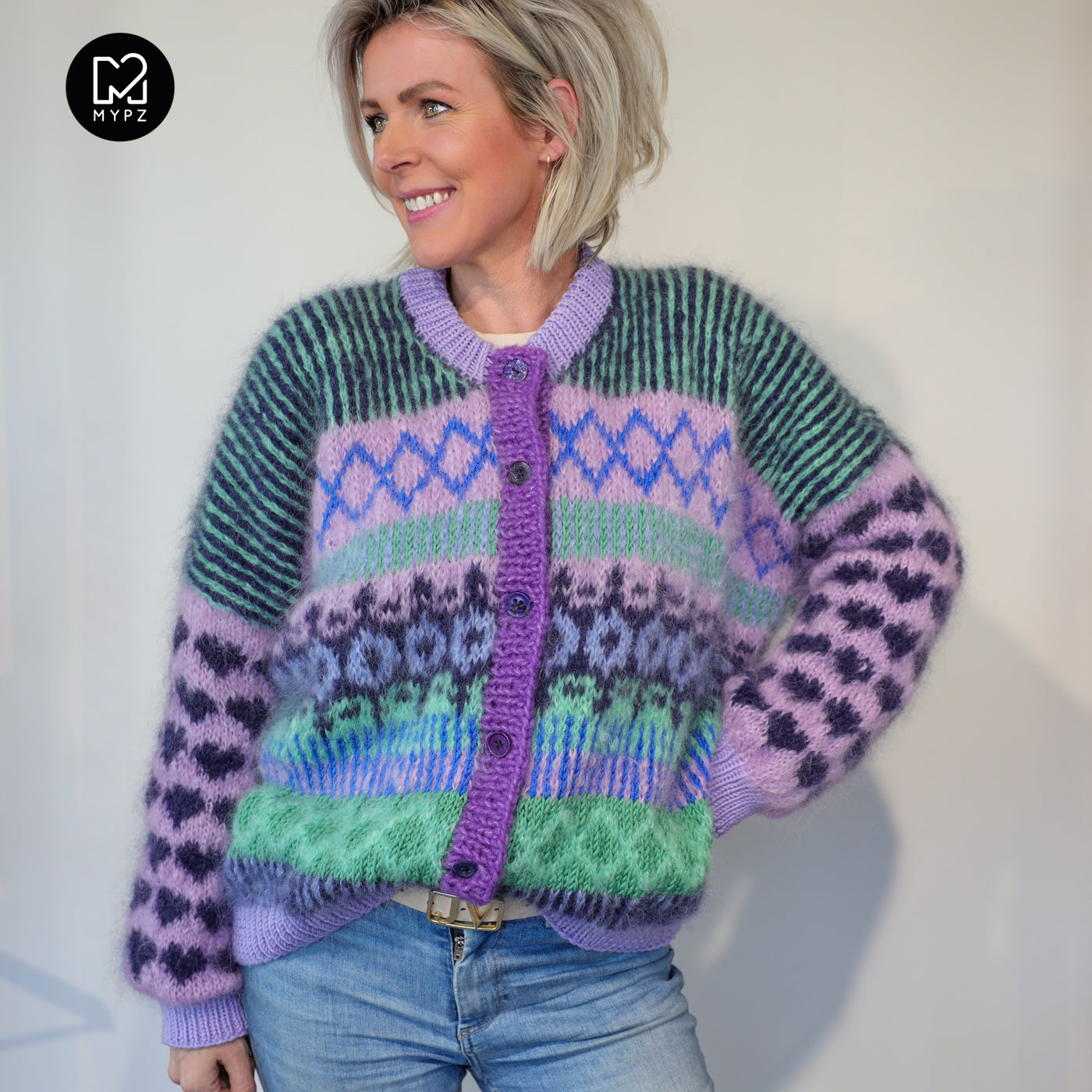 Strickset – MYPZ Cardigan True Blue No6 (ENG-NL-DE)