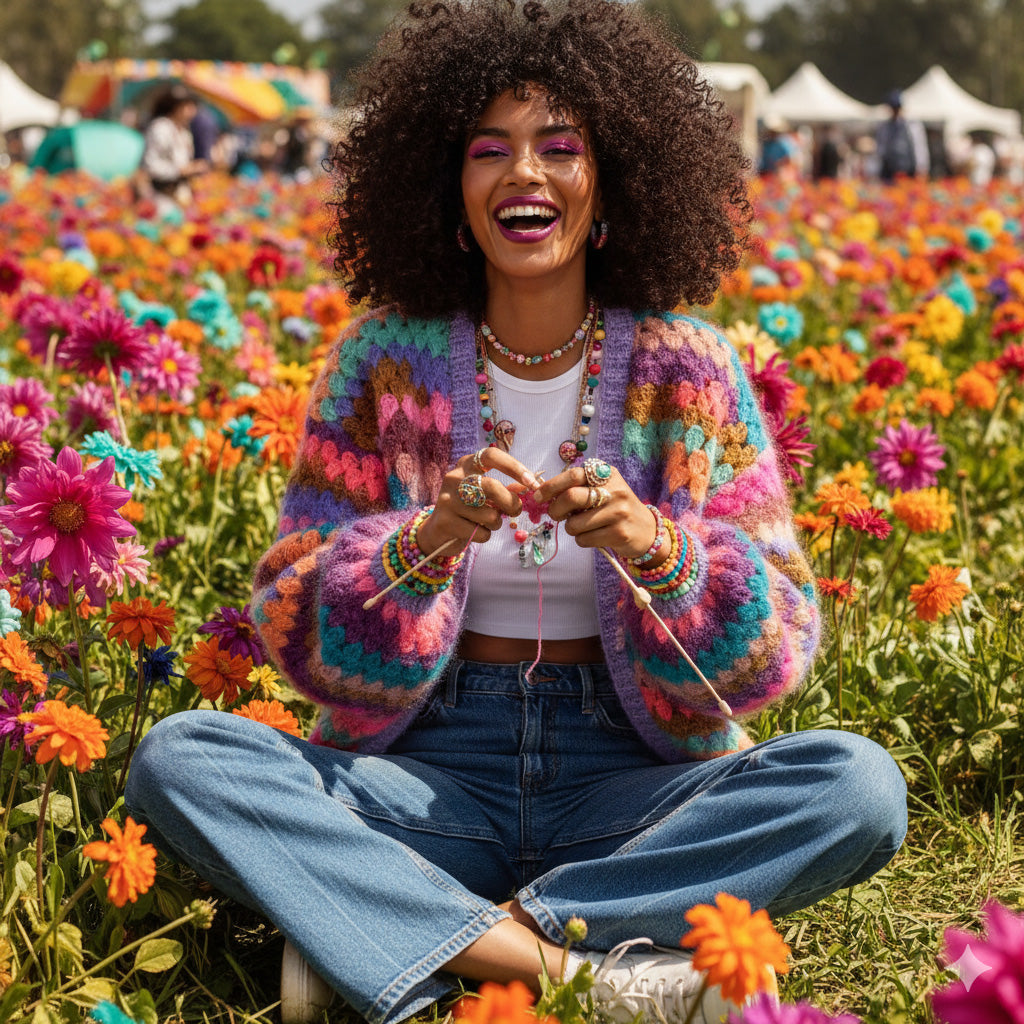 Häkelanleitung - MYPZ Mohair Granny Cardigan Fiesta (ENG-NL-DE)