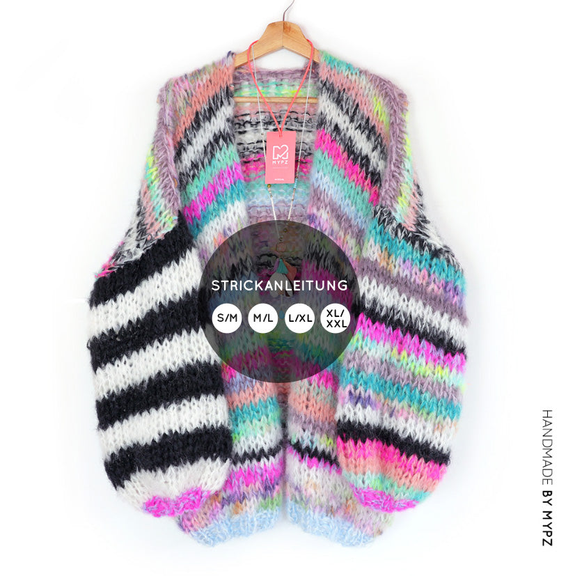 Strickanleitung– MYPZ Chunky Mohair Cardigan Indian Summer No.15 (ENG-NL-DE-NO)