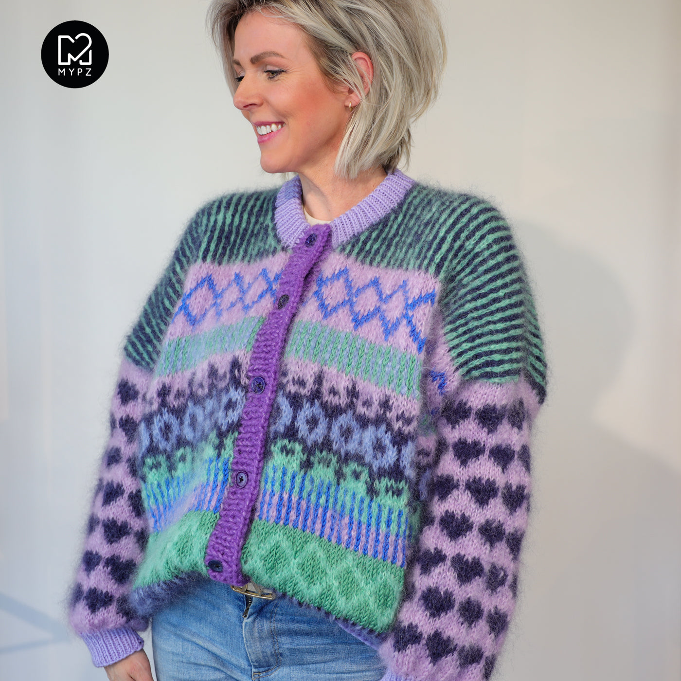 Strickset – MYPZ Cardigan True Blue No6 (ENG-NL-DE)