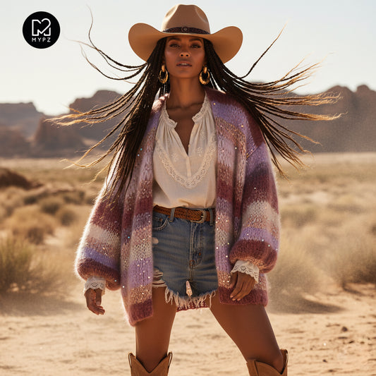 Strickanleitung – Chunky Mohair Cardigan Whisper Rose No.12 (ENG-NL-DE)