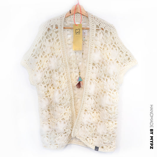 Häkelset - MYPZ Wildflower cardigan Shades of White (ENG-NL-DE-FR-ES)