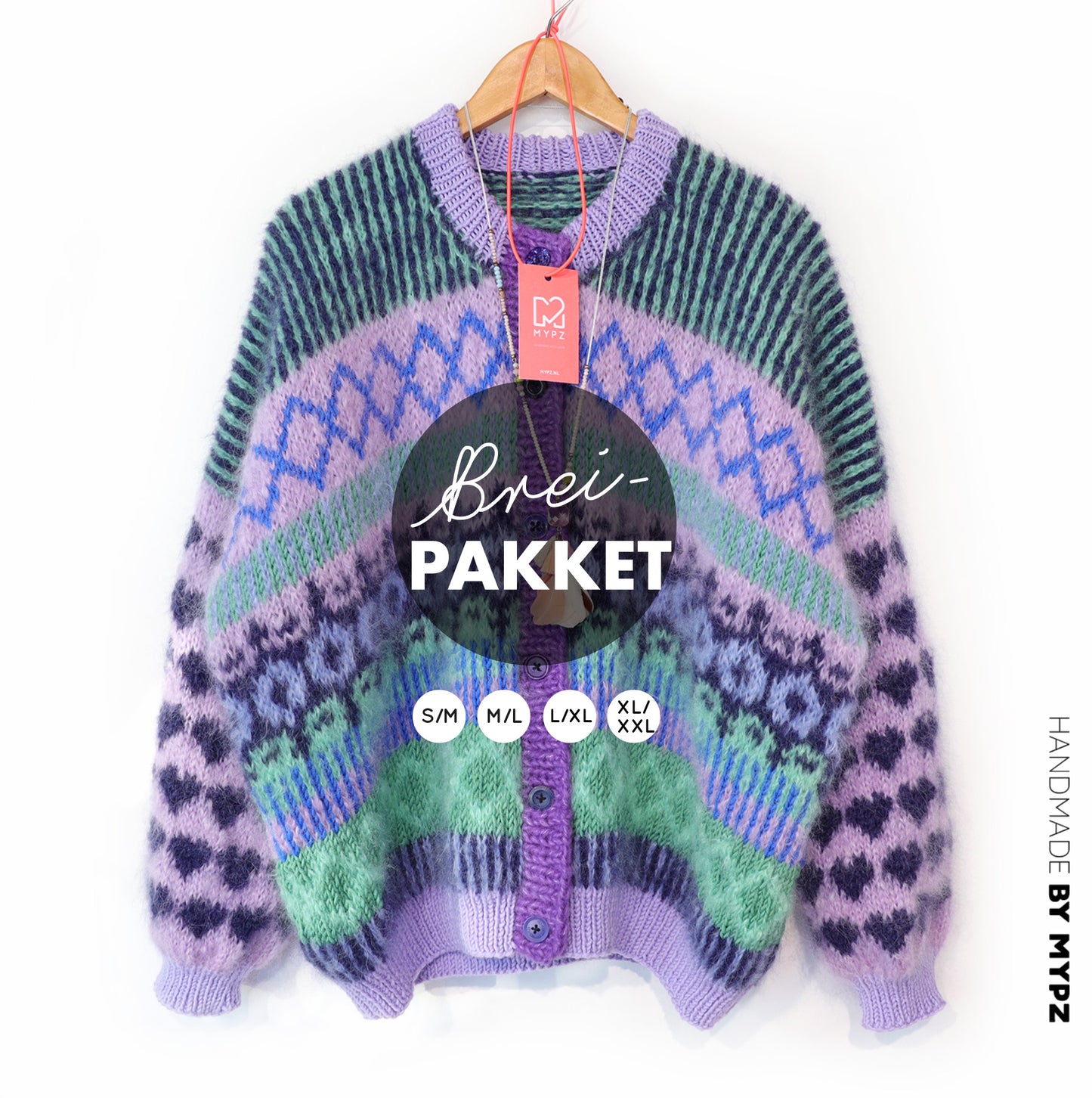Strickset – MYPZ Cardigan True Blue No6 (ENG-NL-DE)