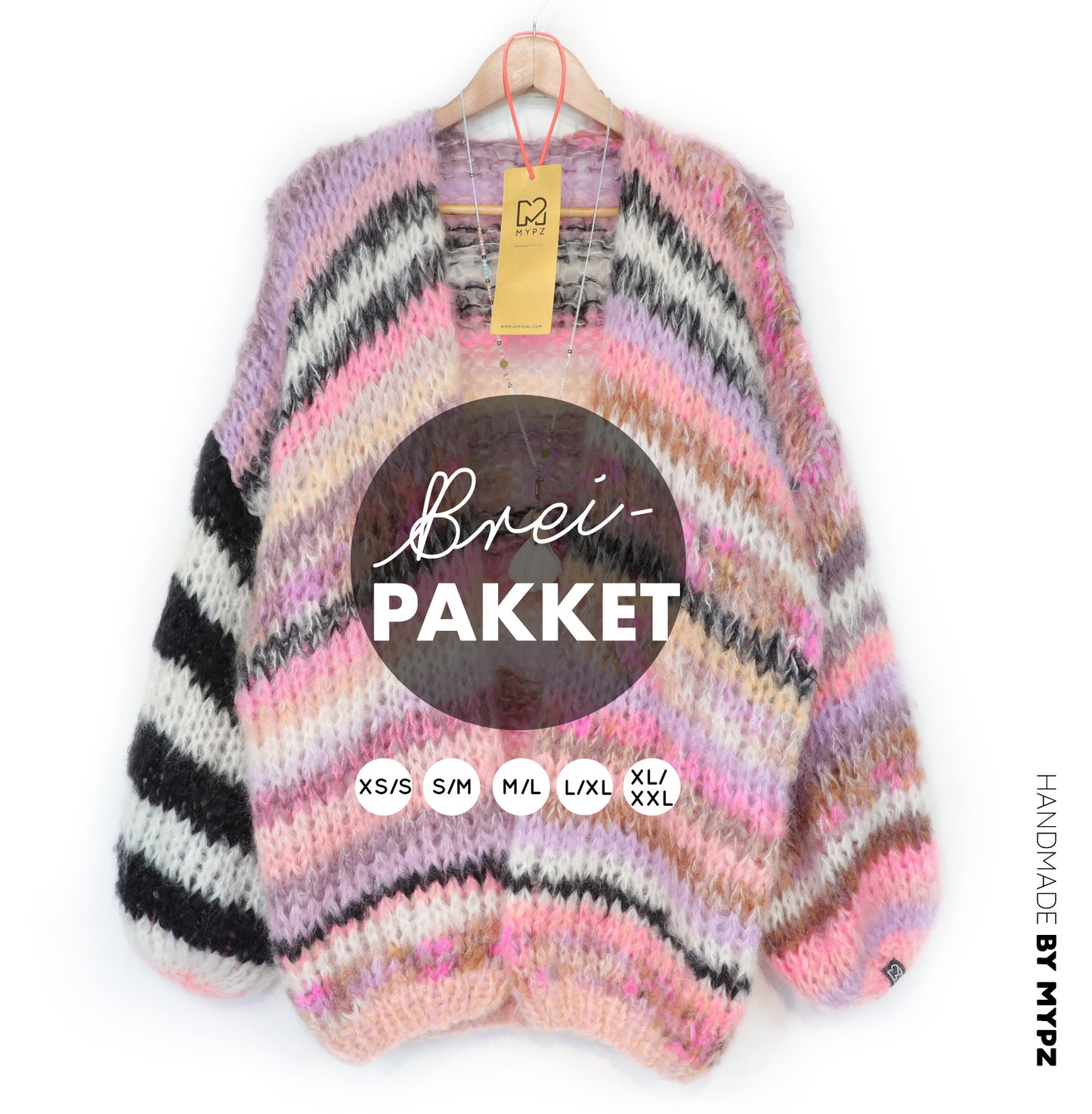 Strickset – MYPZ Chunky Mohair Cardigan Funky Caramel No.15 (ENG-NL-DE)