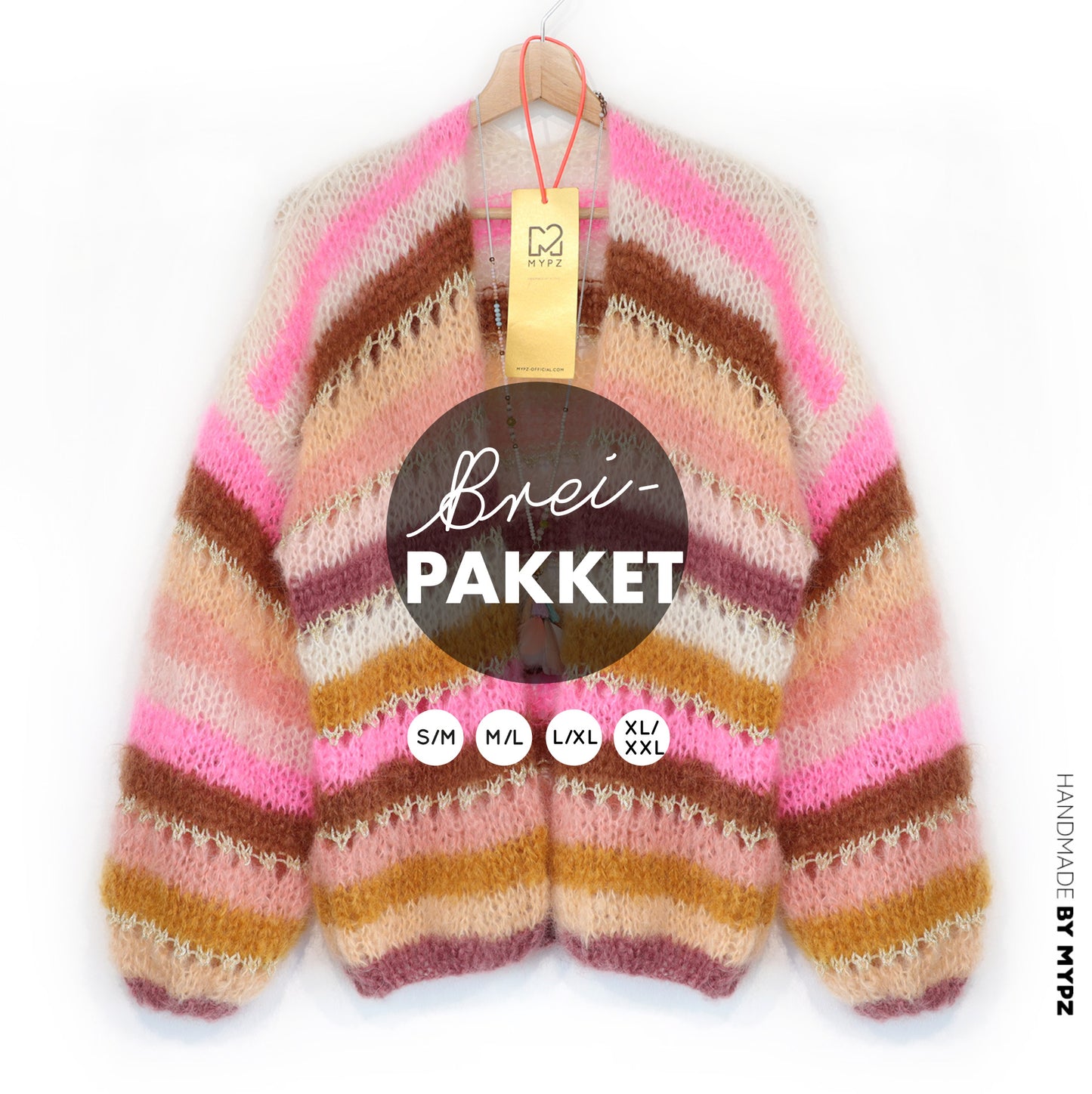 Strickset – MYPZ Light Mohair Cardigan Caramel No10 (ENG-NL-DE)