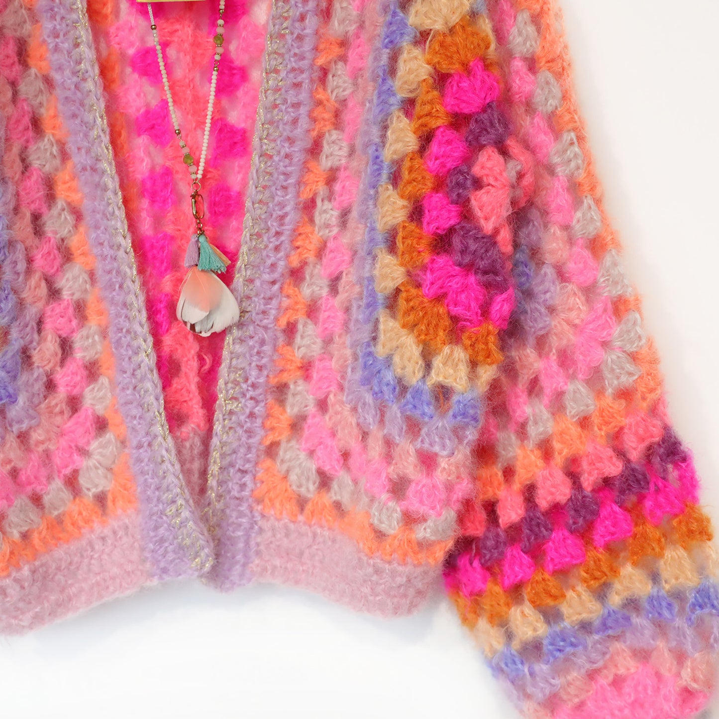 Häkelset - MYPZ Hexagon Cardigan Pink Vibes