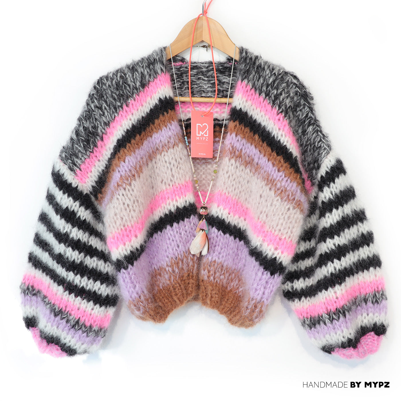 Strickanleitung – Short Chunky Mohair Cardigan Alex No.12 (ENG-NL-DE)