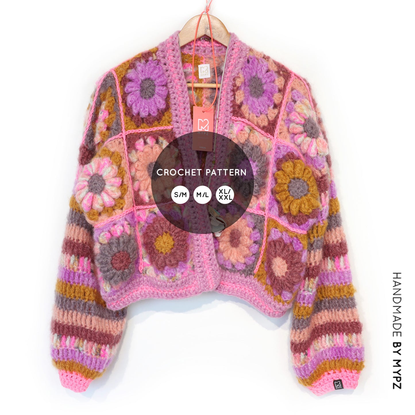 Häkelanleitung - MYPZ 3D Granny Cardigan Mona (ENG-NL)