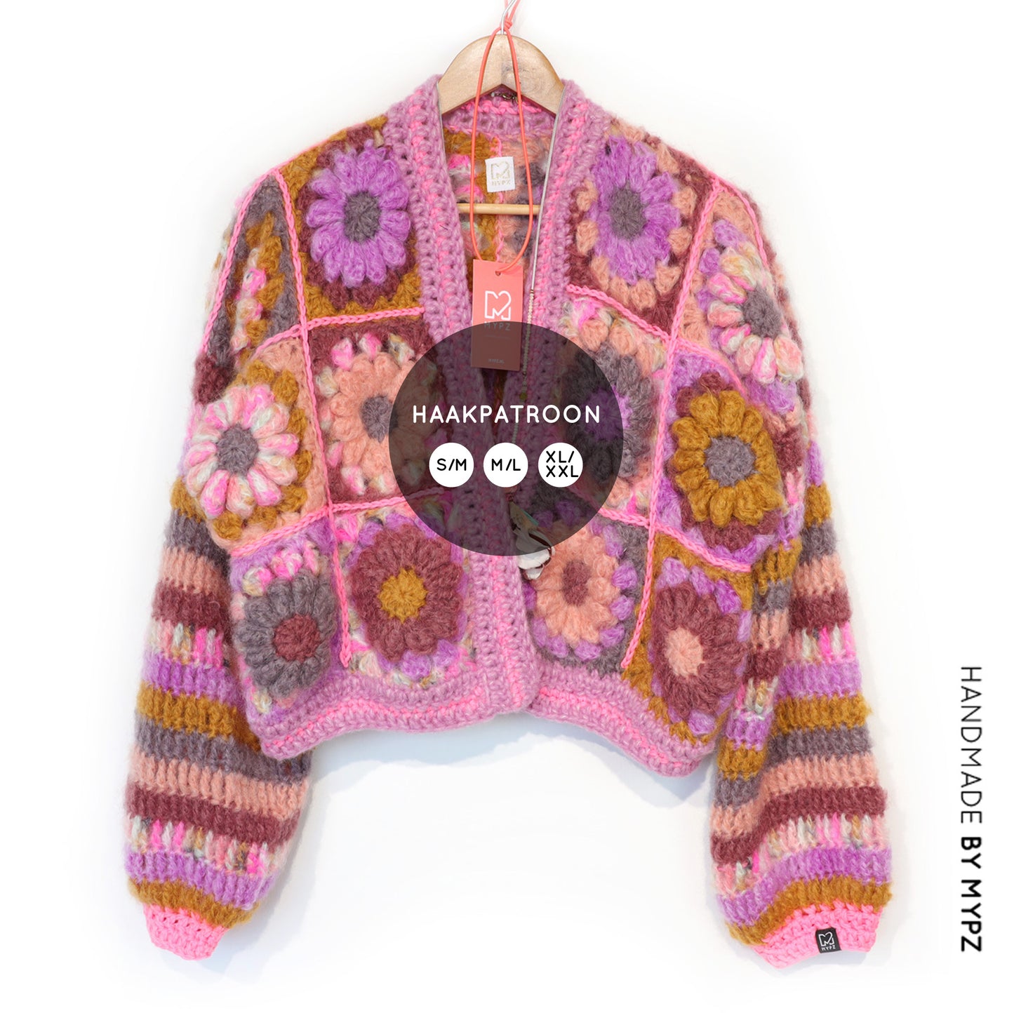 Häkelanleitung - MYPZ 3D Granny Cardigan Mona (ENG-NL)