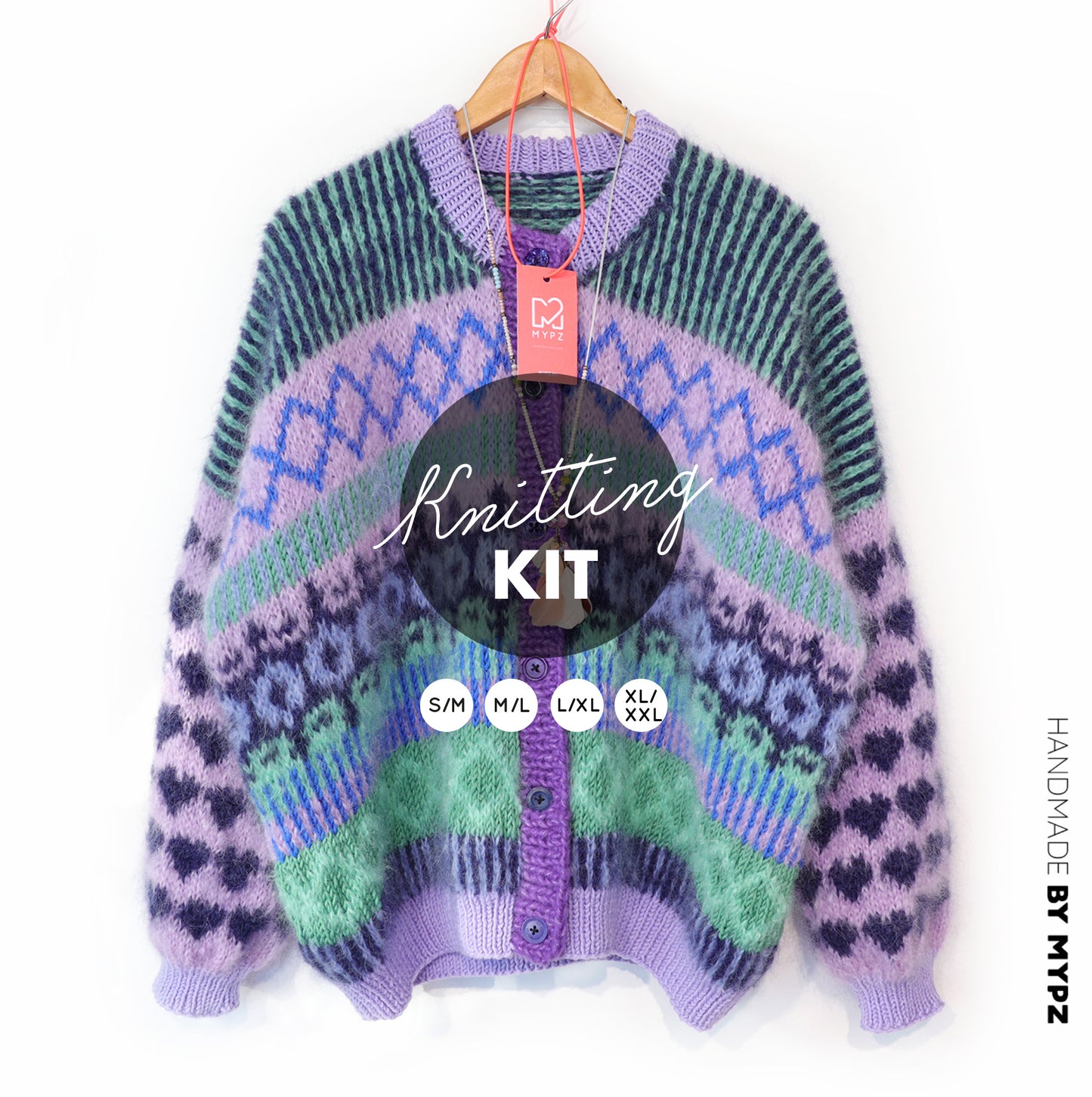 Strickset – MYPZ Cardigan True Blue No6 (ENG-NL-DE)