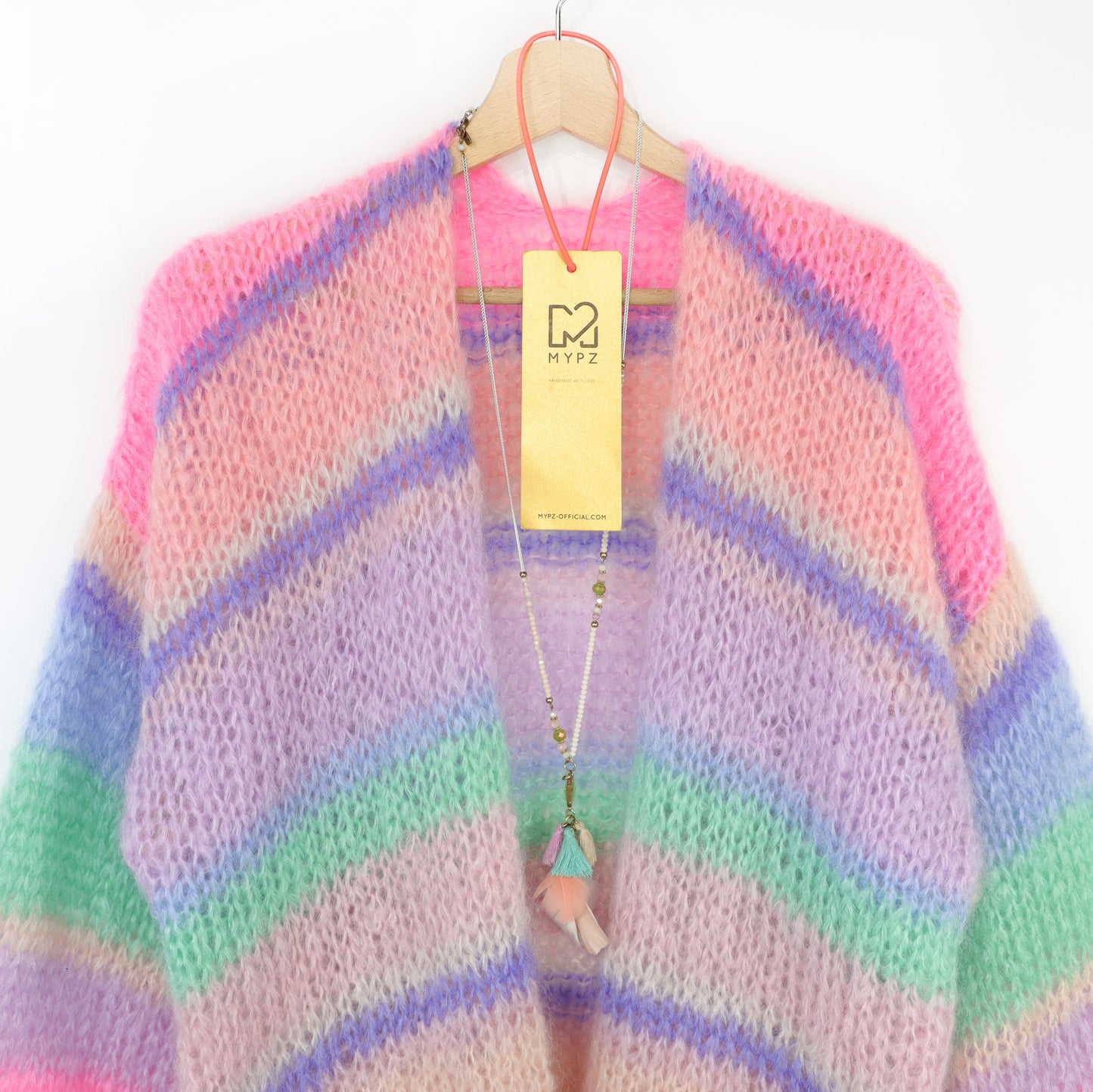 Strickset – MYPZ Basic Light Mohair Cardigan Blaze & Berry No. 10 (ENG-NL-DE)