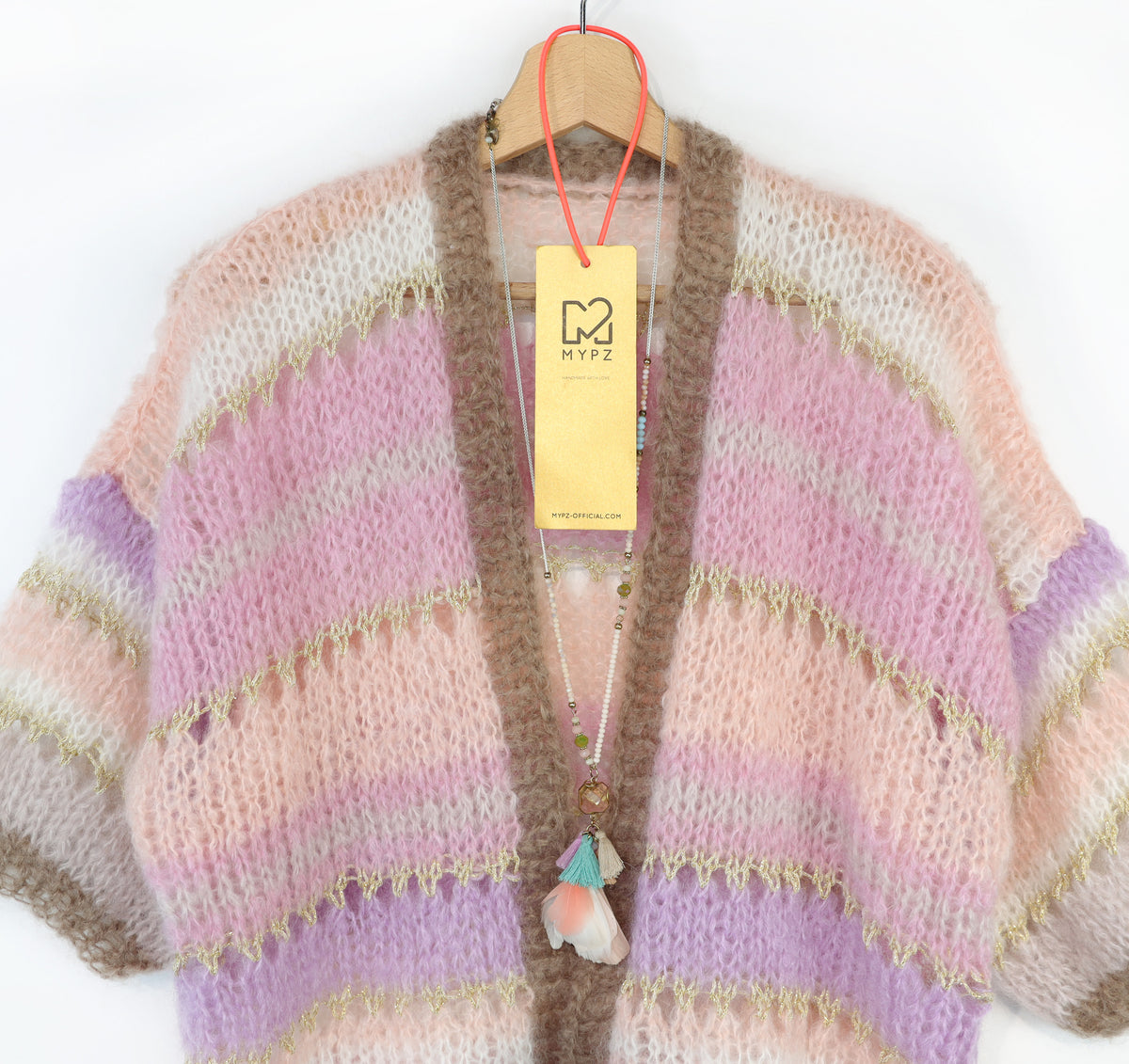 MYPZ Kurzer leichter Mohair-Cardigan Milana