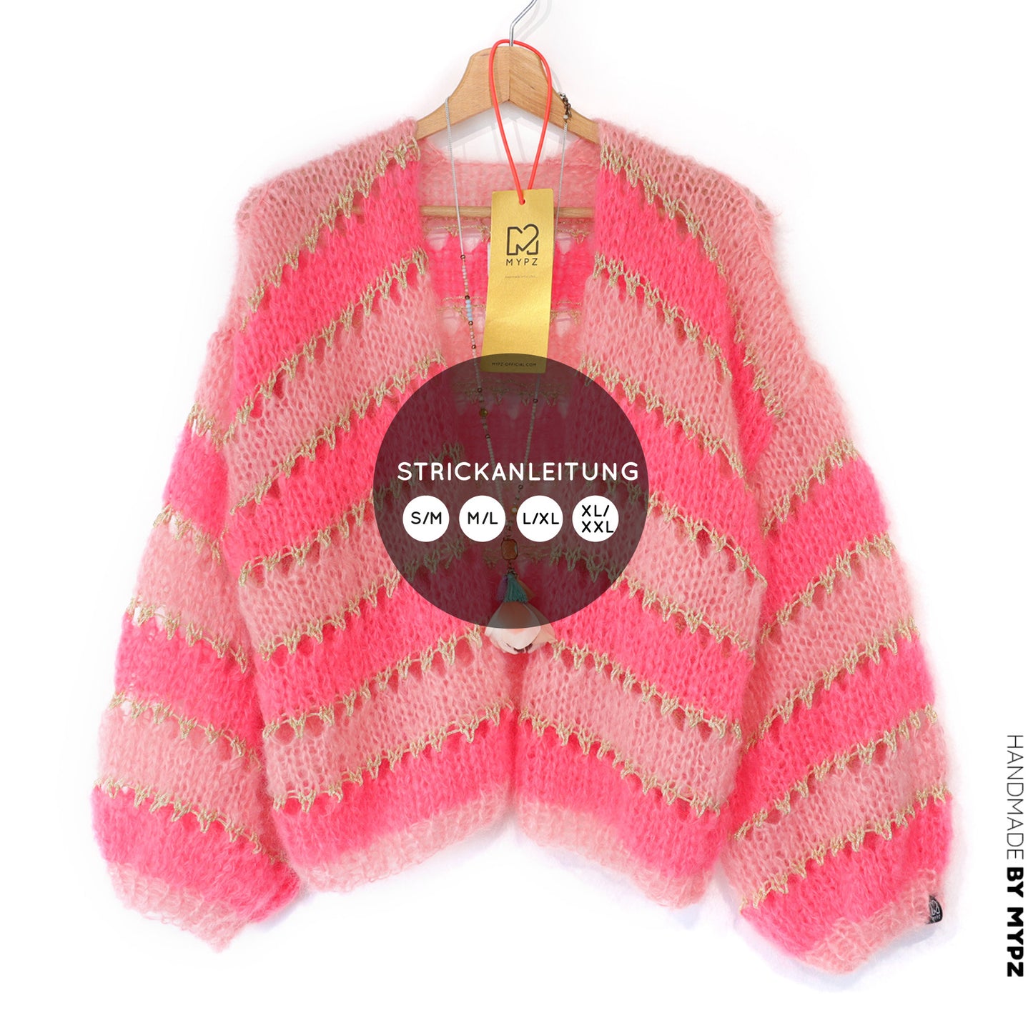 Strickanleitung – MYPZ Kurz light Mohair-Cardigan Summerflow No10 (ENG-NL-DE)