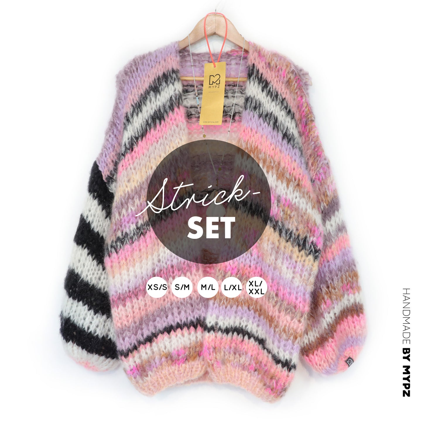 Strickset – MYPZ Chunky Mohair Cardigan Funky Caramel No.15 (ENG-NL-DE)