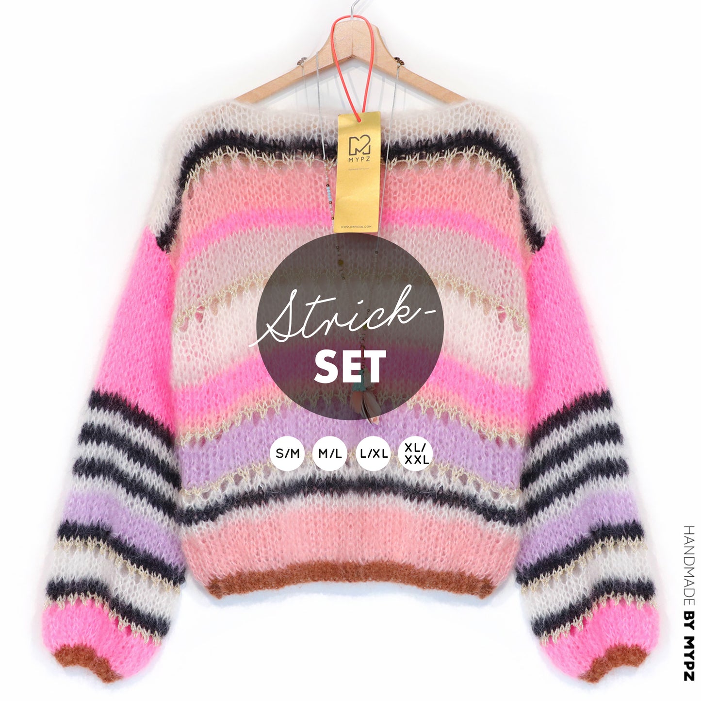 Strickset – MYPZ Basic Light Mohair Pullover Alex no10 (ENG-NL-DE)