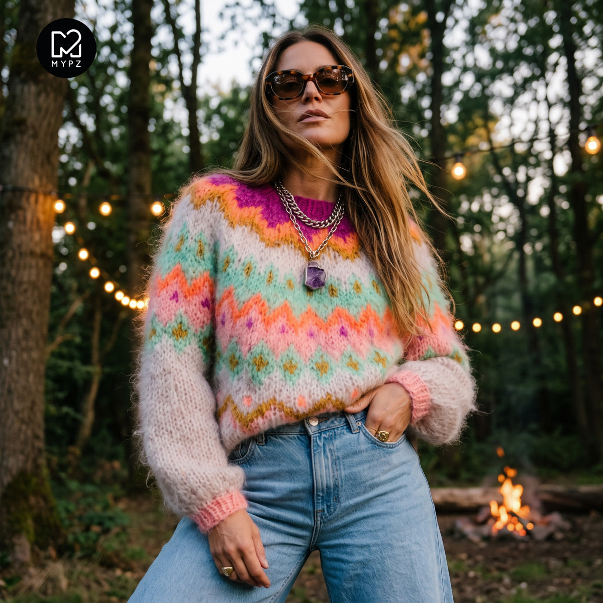 Strickmuster – MYPZ Chunky Topdown Mohair-Pullover Snowberry Nr.12 (ENG-DE-NL-ES-FR-IT-DA-SV-NO)