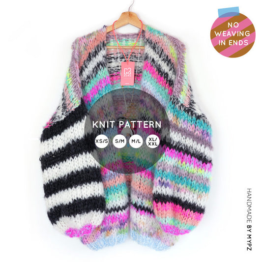 Strickanleitung– MYPZ Chunky Mohair Cardigan Indian Summer No.15 (ENG-NL-DE-NO)