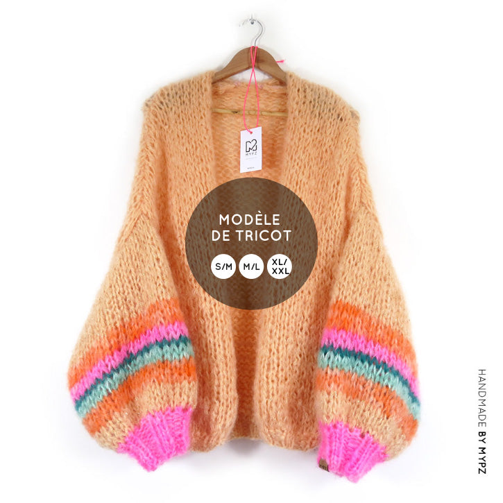 Strickanleitung – MYPZ basic chunky cardigan No.15 (ENG-NL-ES-DE-FR)