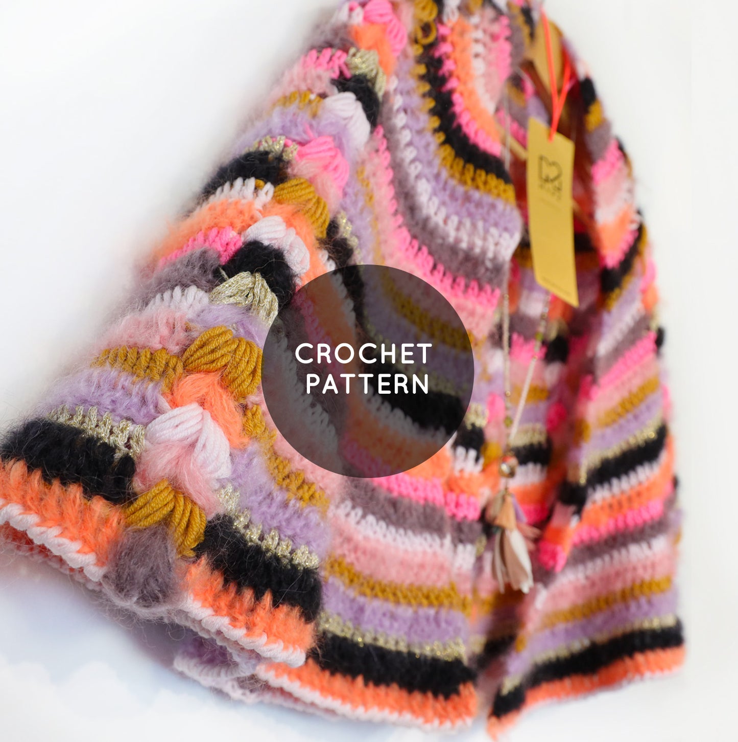 Häkelanleitung - MYPZ Boho-Schal (ENG-NL-DE-FR-ES)