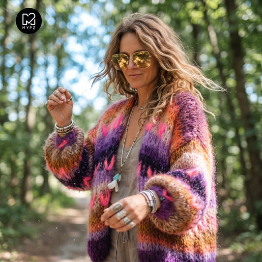 Strickset – MYPZ Chunky Mohair Cardigan Boho Firefly No.15 (ENG-NL-DE)