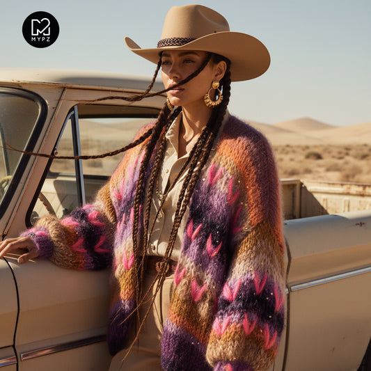 Strickanleitung – MYPZ Chunky Mohair Cardigan Boho Firefly No.15 (ENG-NL-DE)