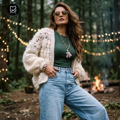 Häkelanleitung - MYPZ kurzer Bomber-Cardigan Wildflower (ENG-DE-NL-ES-FR-IT-DA-SV-NO)