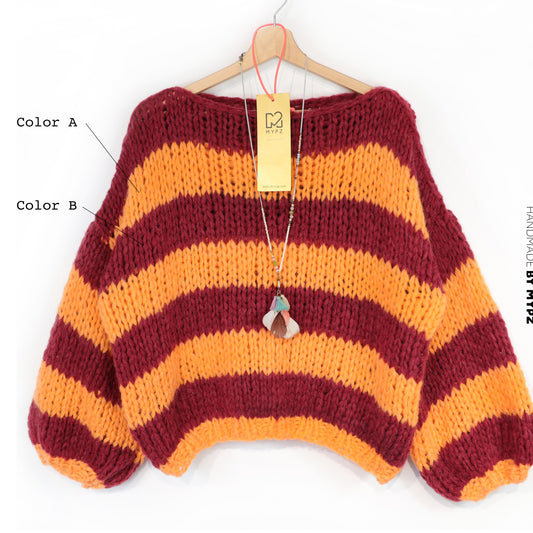 Design your own kit - Strickset MYPZ Chunky Alpaca Pullover No15 – Beginner (ENG-NL-DE)