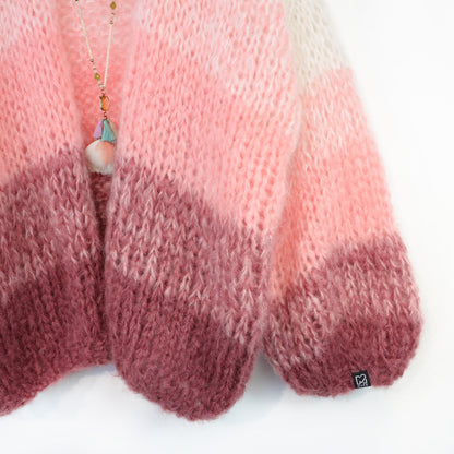 Strickset – MYPZ Chunky Mohair Cardigan Gradient Melon No. 15