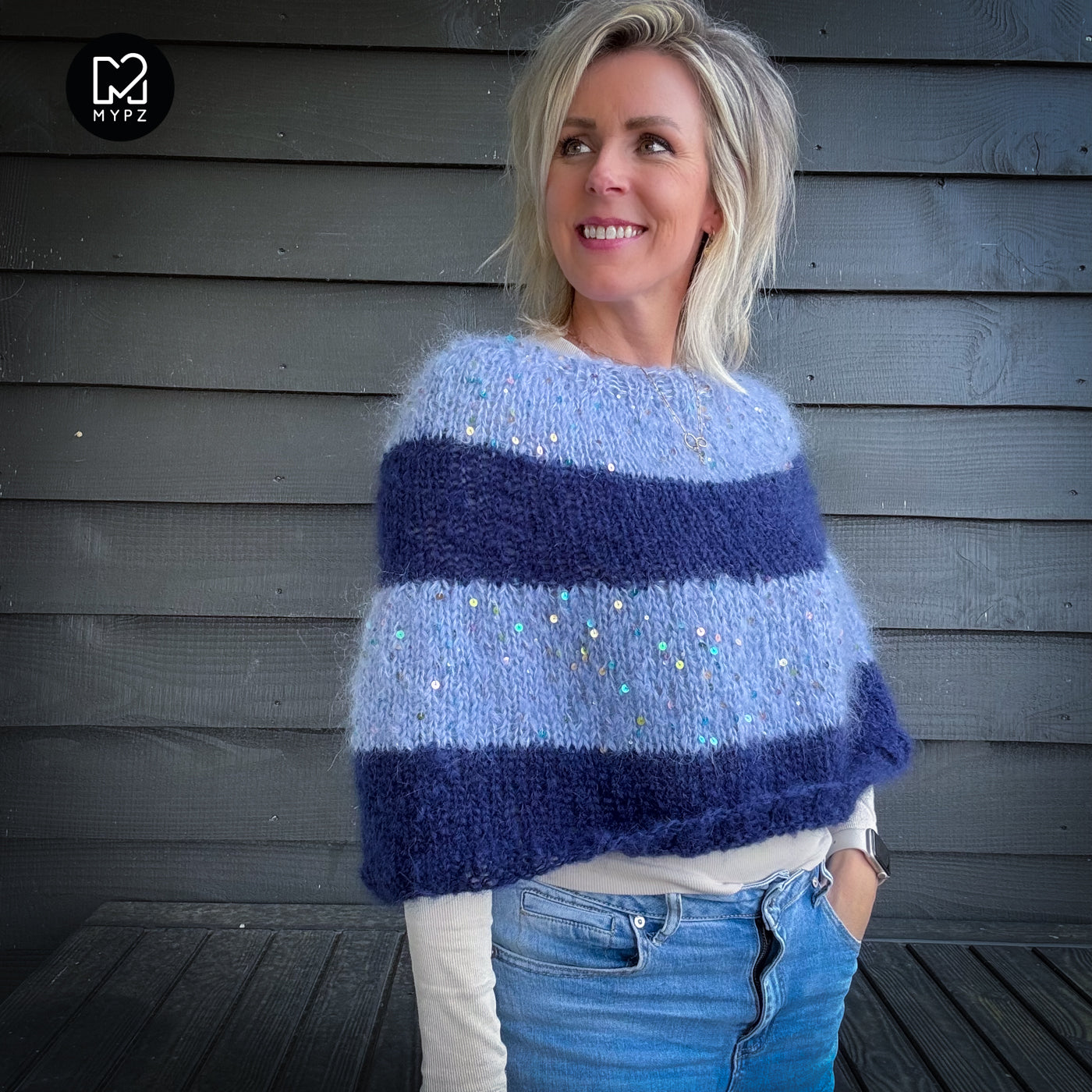 Strickanleitung – MYPZ Moonlight Sparkle Cape No8 (ENG-NL-DE)