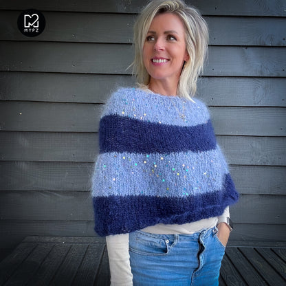 Strickanleitung – MYPZ Moonlight Sparkle Cape No8 (ENG-NL-DE)