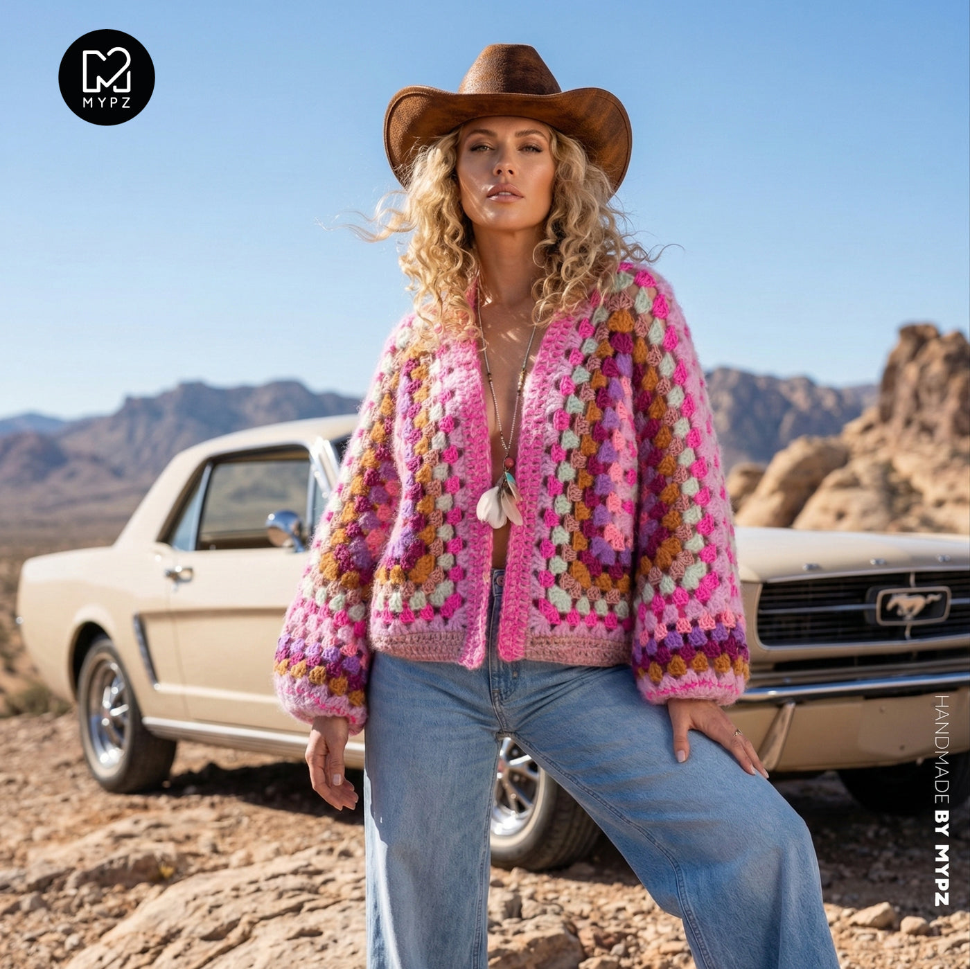 Häkelset - MYPZ Hexagon Cardigan Pink Mojito (ENG-NL-DE)