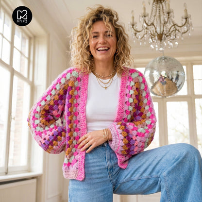 Häkelset - MYPZ Hexagon Cardigan Pink Mojito (ENG-NL-DE)
