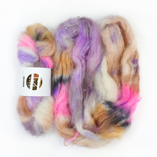 MYPZ Chunky kidmohair DK – hand-dyed Funky Caramel