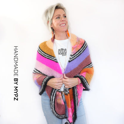Knitting Kit - Cosy Cuddle Mohair Shawl Pecan No6 (ENG-NL)