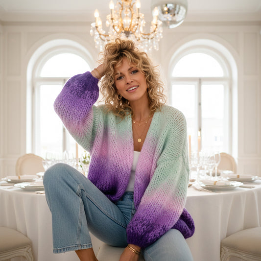 Strickset – MYPZ Chunky Alpaca Cardigan Desert Bloom No.15 (ENG-NL-DE)