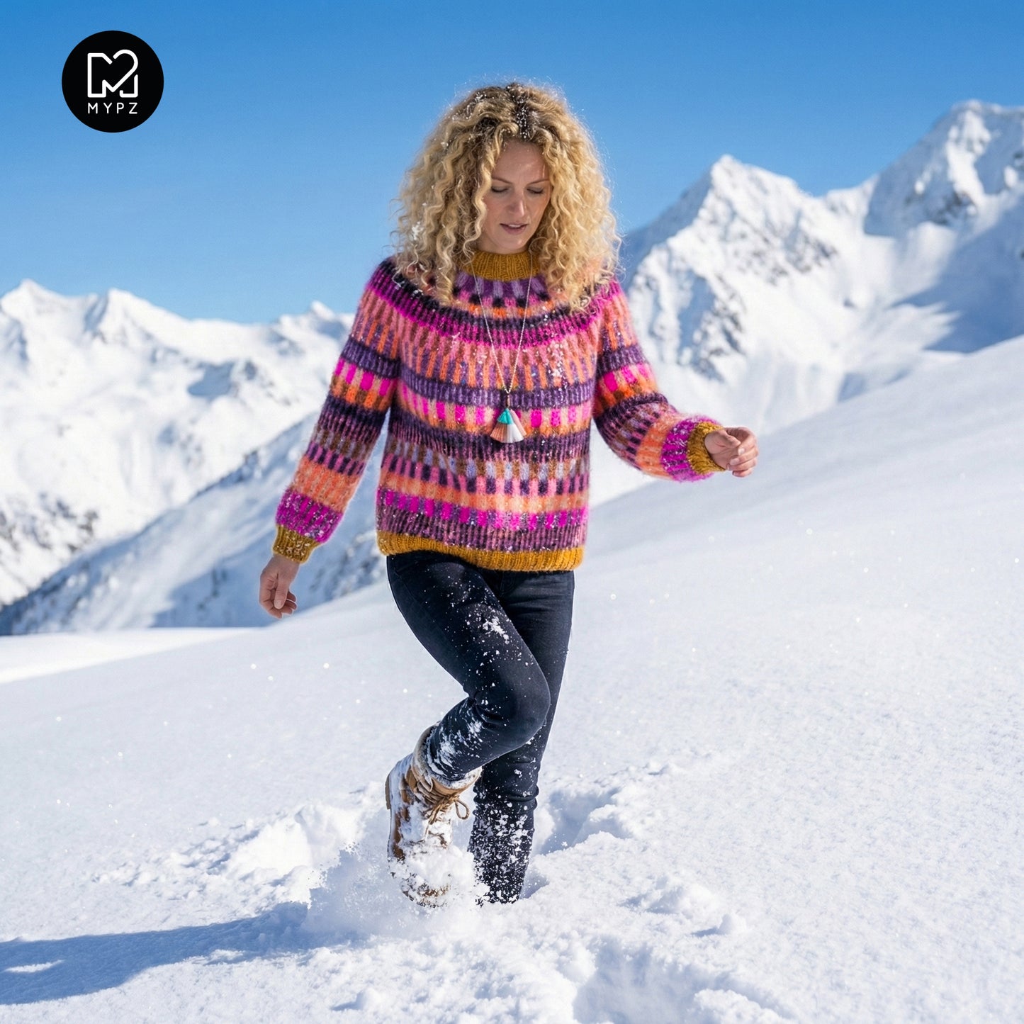 Strickset – MYPZ top-down sweater Boho Firefly No6 (ENG-NL-DE)