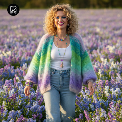 Strickset – MYPZ Chunky Mohair Cardigan Green Valley No.15 (ENG-NL-DE)