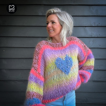 Strickset – MYPZ Short Chunky Alpaca-Mohair Pullover Lake No15 (ENG-NL-DE)