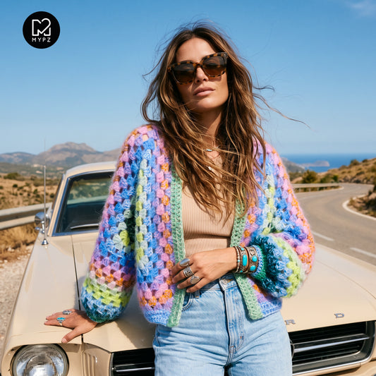 Häkelset - MYPZ Hexagon Cardigan Lemon Garden (ENG-NL-DE)