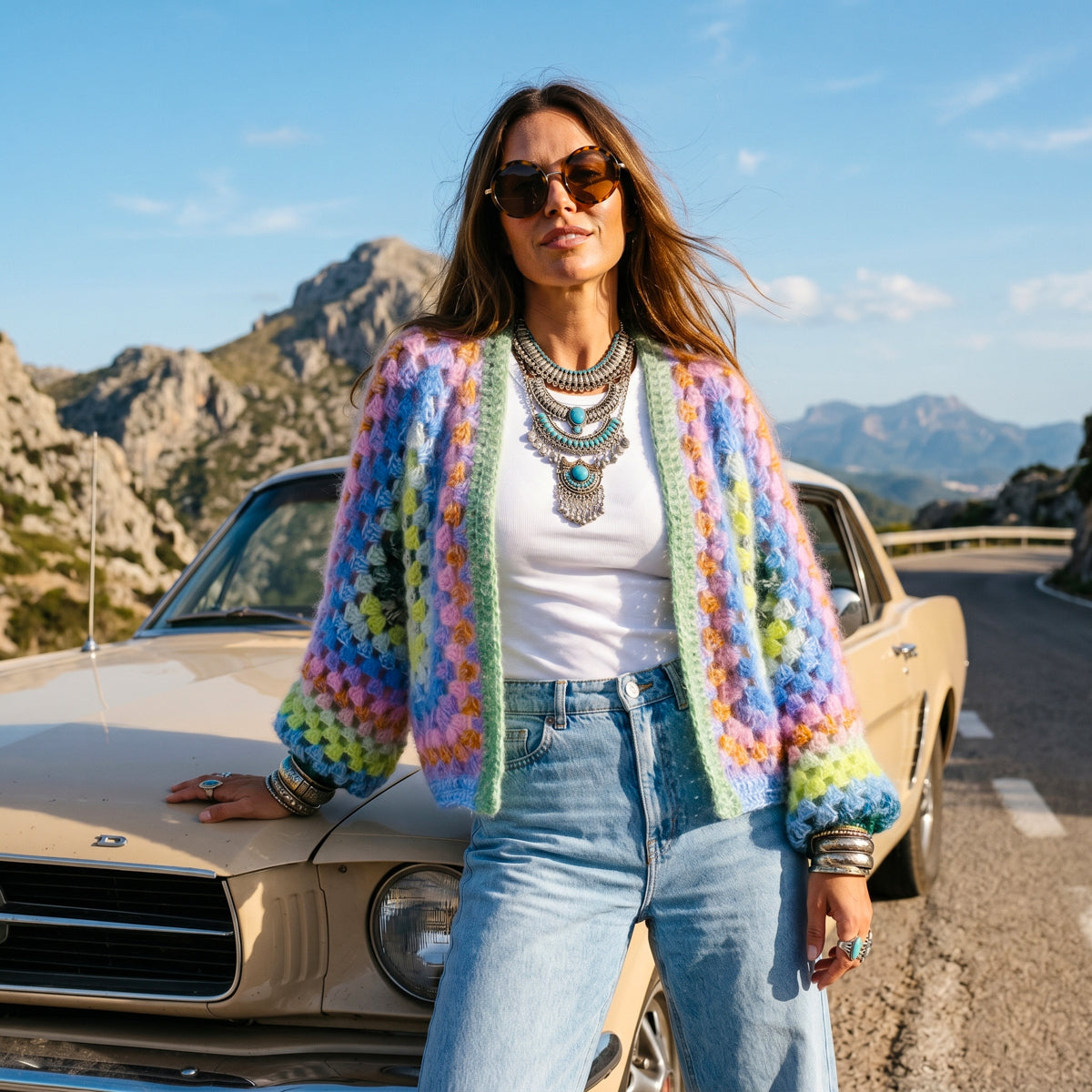 Häkelset - MYPZ Hexagon Cardigan Lemon Garden (ENG-NL-DE)