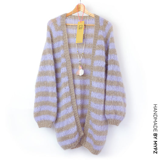 Strickset – MYPZ top-down cardigan Lilac Haze No.9 (ENG-NL-DE)