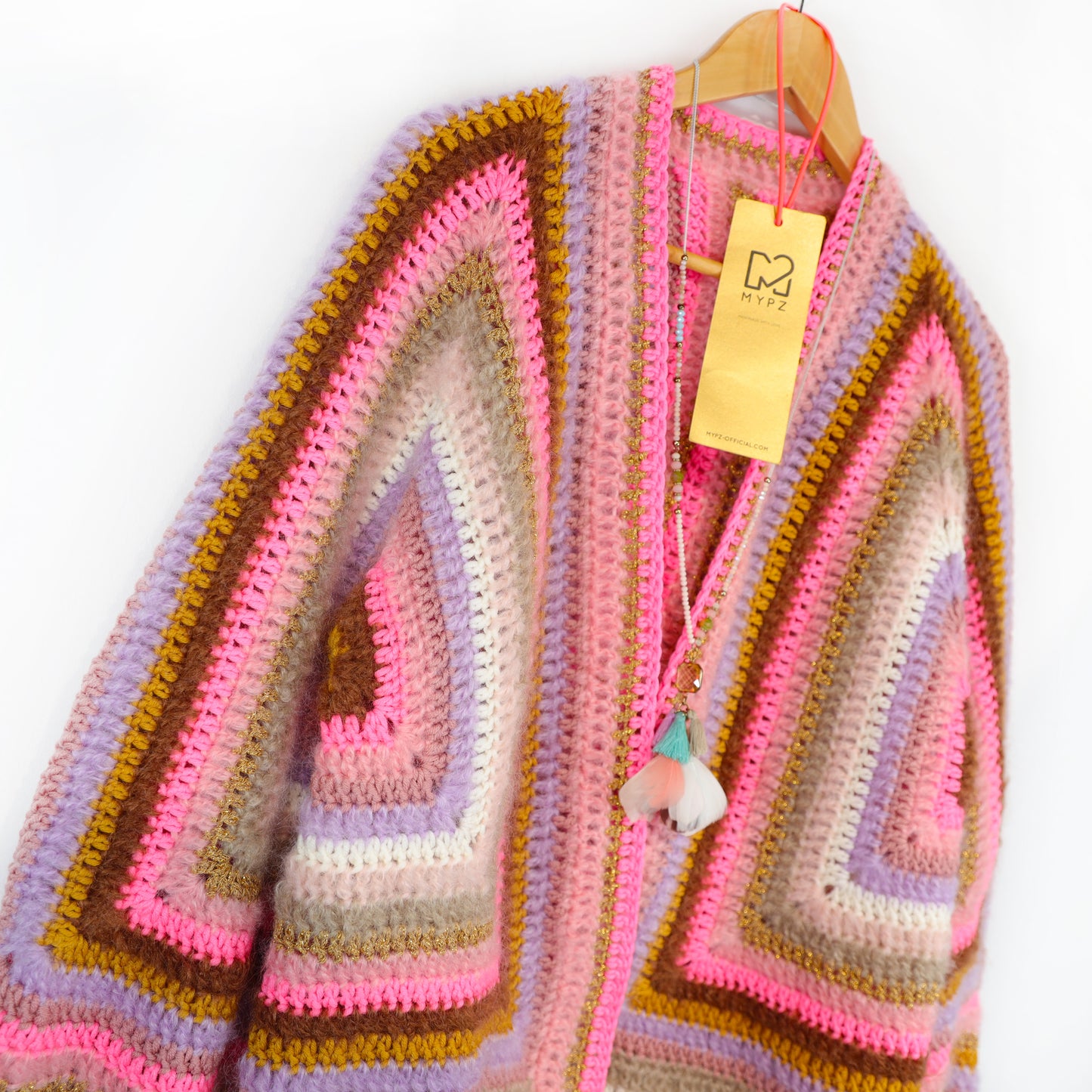 Häkelset - MYPZ Hexagon Cardigan Mocha Dreams (ENG-NL-DE)