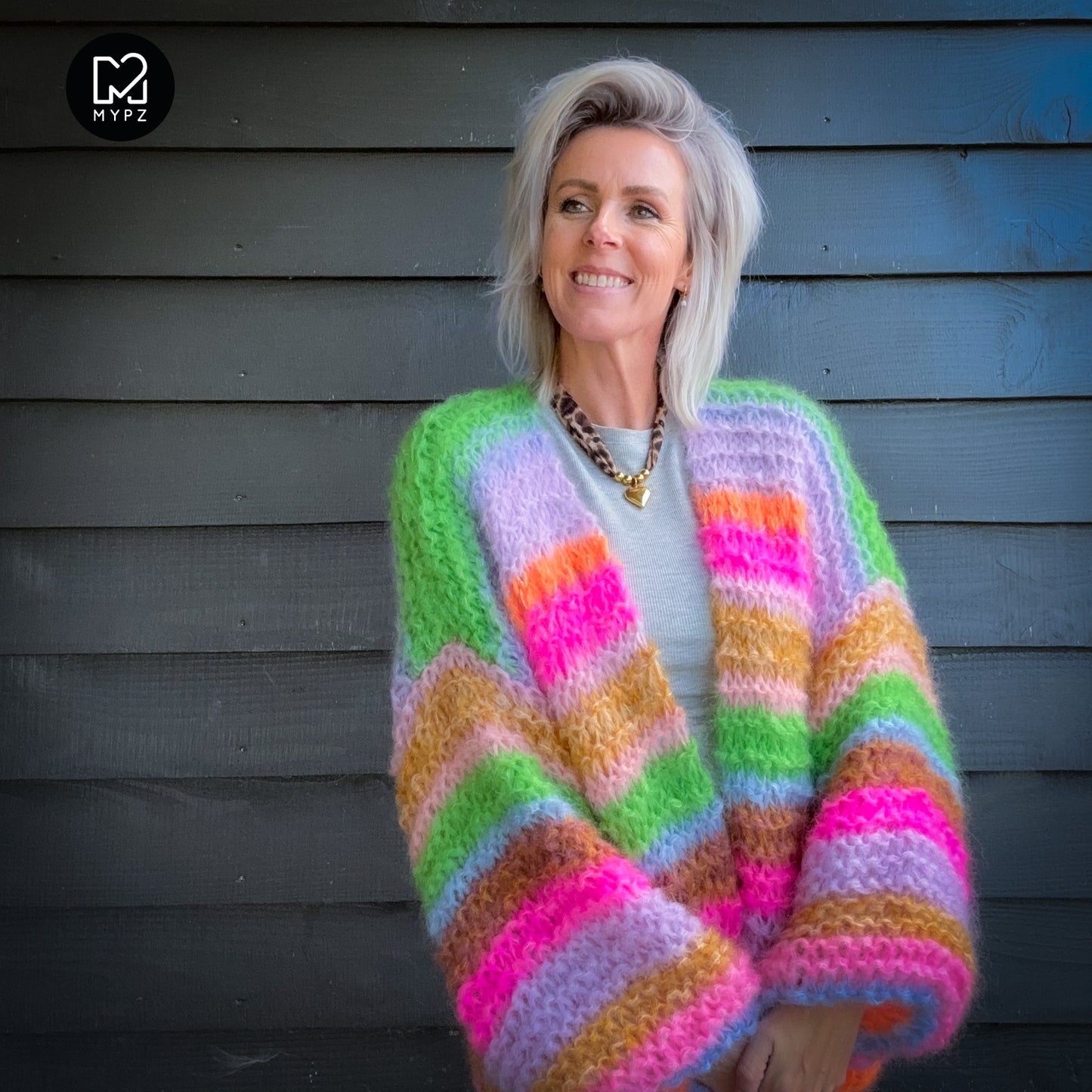 Strickset – MYPZ Chunky Mohair Cardigan Rainbow Sorbet No.15 (ENG-NL-DE)