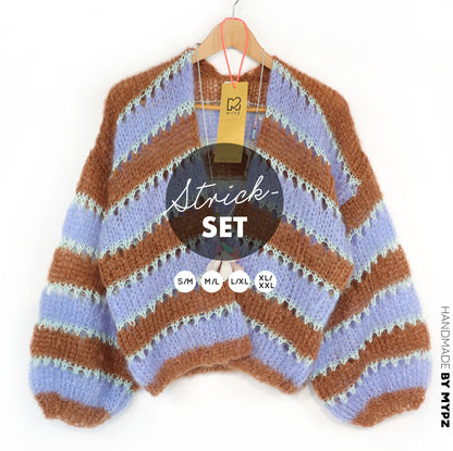 Strickset – MYPZ Light Mohair Cardigan Royal Coco Nr. 10 (ENG-NL-DE)