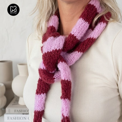 Strickmuster – Schal Sandy (ENG-NL-DE-ES-FR-IT-NO-DA-SV)
