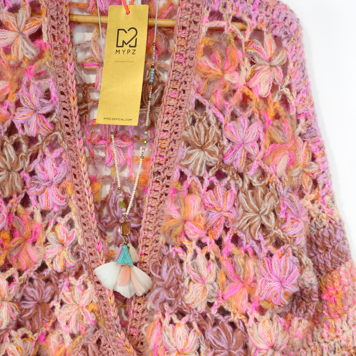 Häkelanleitung - MYPZ Short Wildflower Cardigan Pecan (ENG-DE-NL-ES-FR-IT-DA-SV-NO)